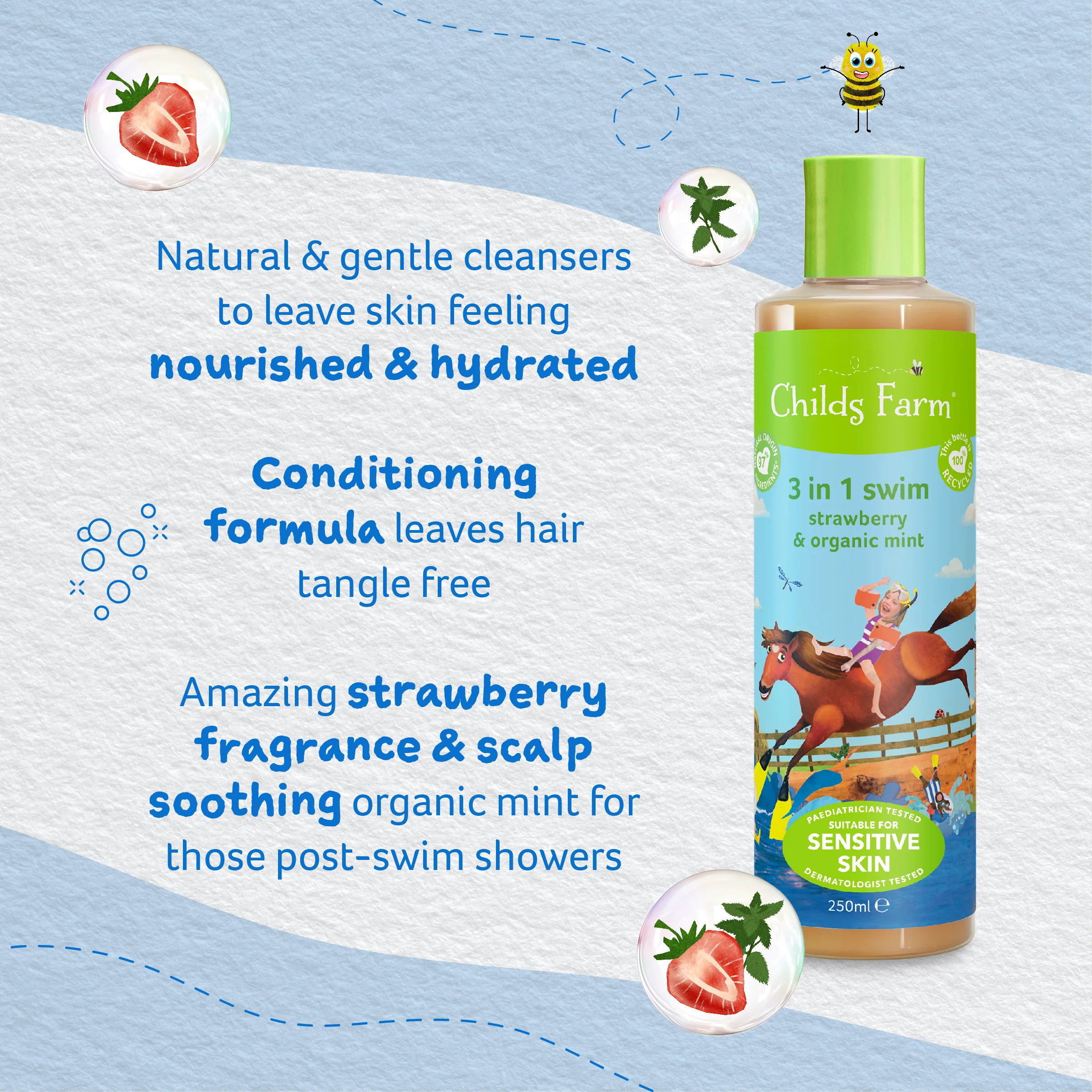 Childs Farm 3 in 1 swim strawberry & organic mint - Image 6