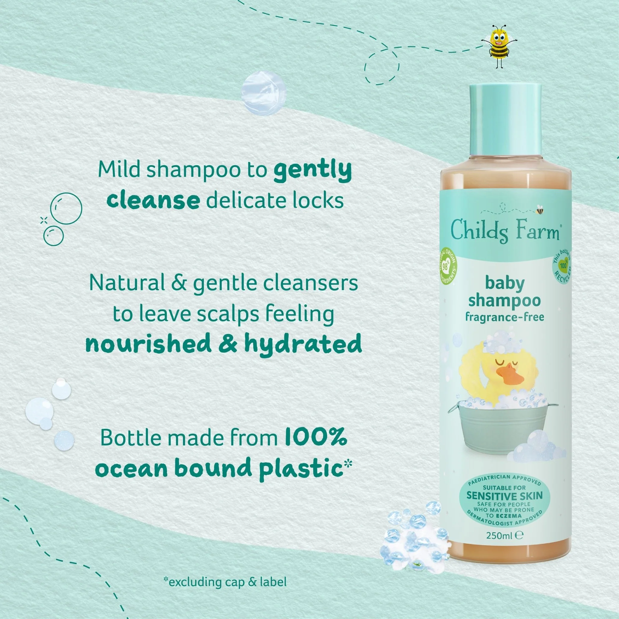 Childs Farm baby shampoo fragrance-free - Image 4
